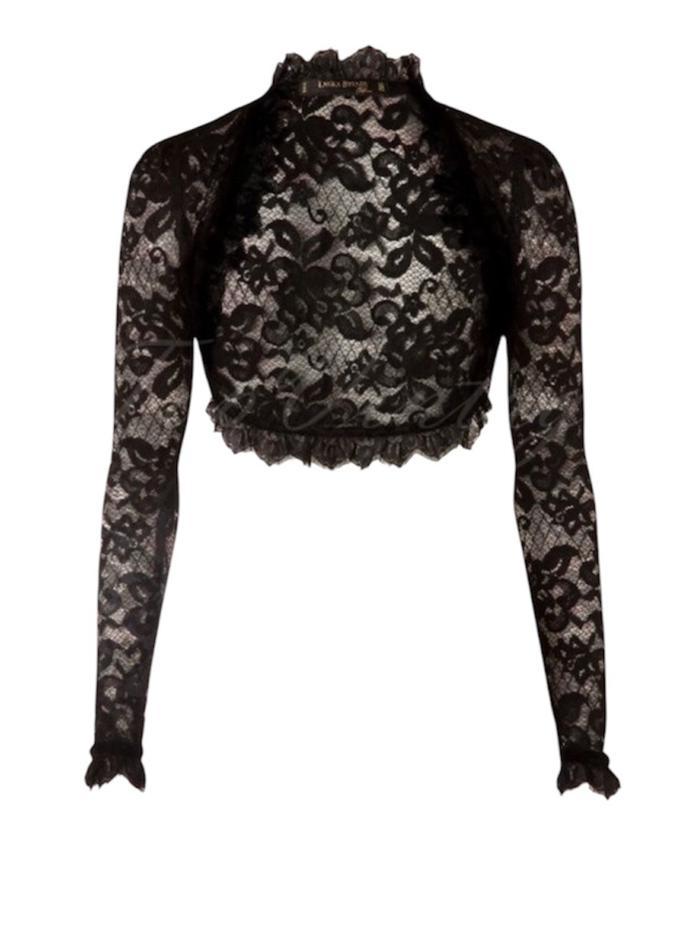 Laura Byrnes Gothic Glamour Lace Bolero - Black